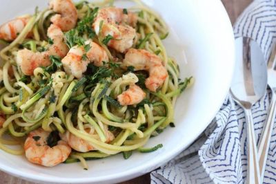 Lemon Shrimp with Zucchini and Garlic Recipe
