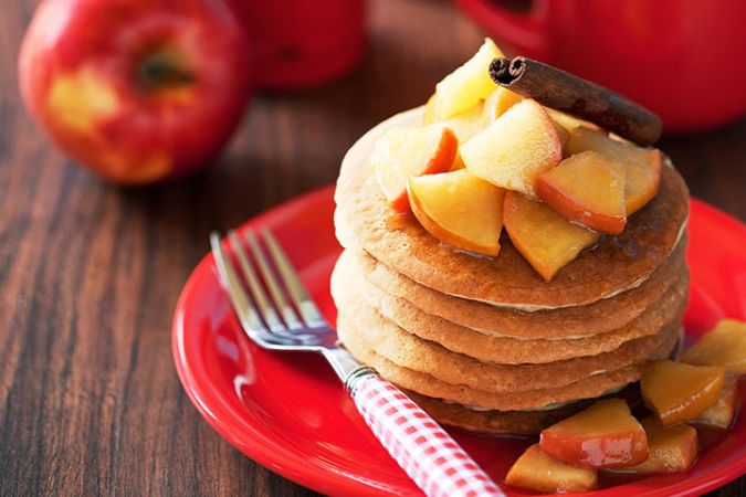 Eat Apple-Honey pancake in breakfast as Sunday-binge