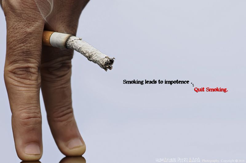 Smoking can be the reason for erectile dysfunction