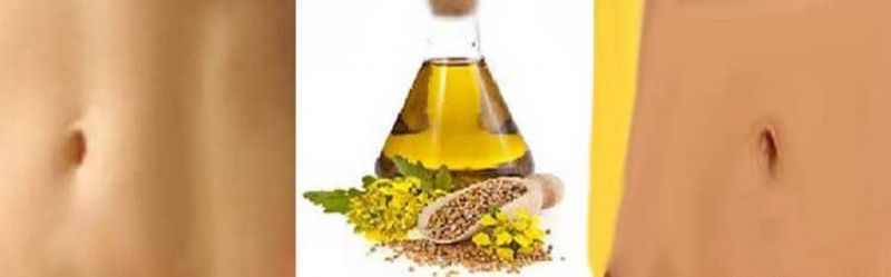 To stay healthy, place the mustard oil on naval