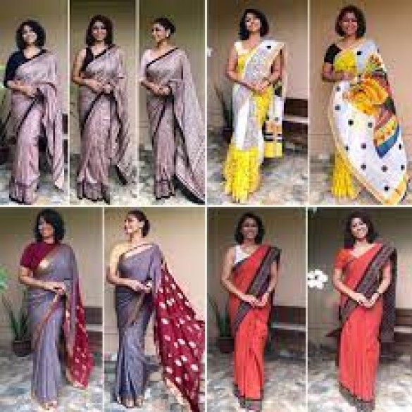 If you are bored of wearing the same saree then remove its border and use it again