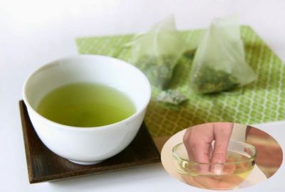 Green tea makes nails beautiful and strong