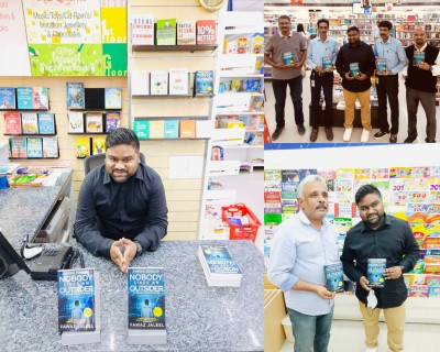 Best selling Indian Thriller Author, Fawaz Jaleel does a book tour with Sapna Book House