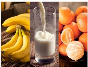 Which fruit should not be eaten after drinking milk
