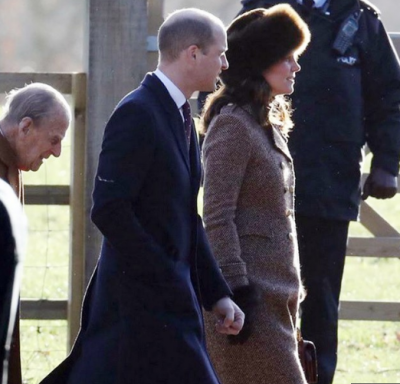 Pregnant Kate Middleton walked out in  winter wearing a military-style coat to keep herself and the royal baby warm