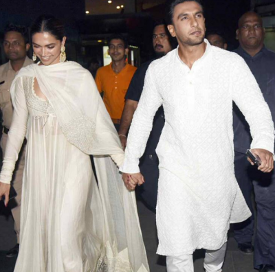 In pics! Deepika Padukone and Ranveer Singh captured walking hand-in-hand