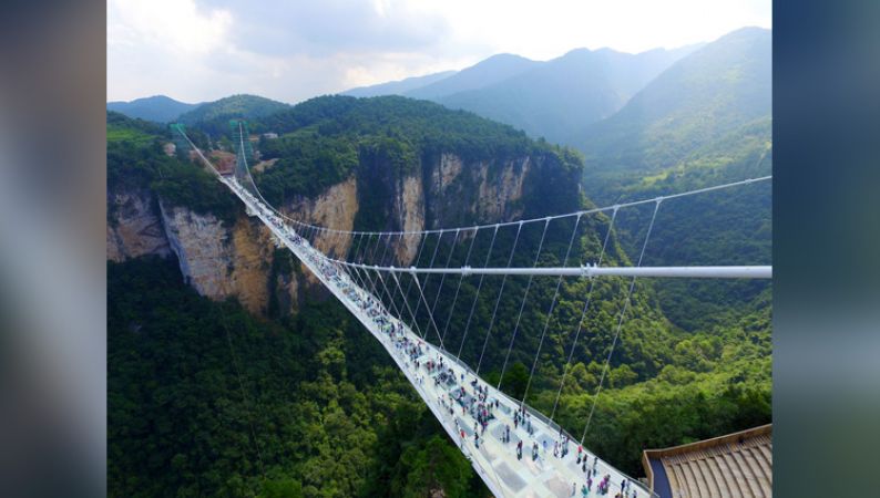 Get the most panoramic view from the World’s highest and longest glass bridge in China