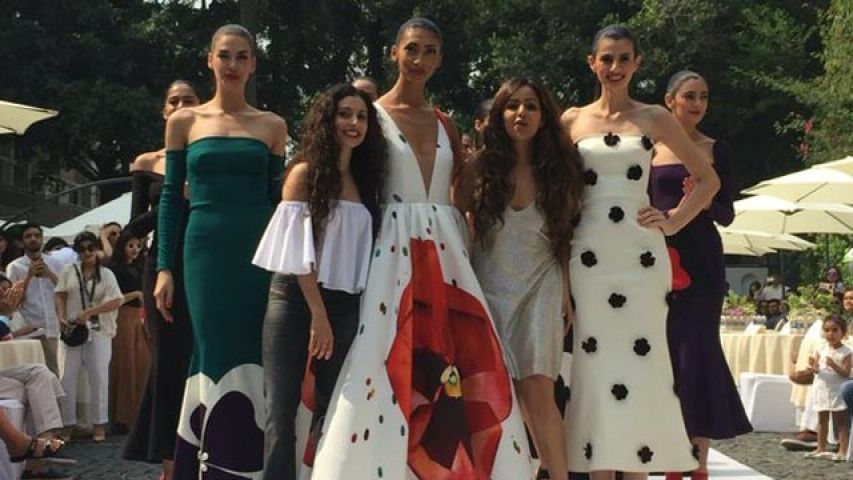 Gauri and Nainika flaunt with floral power at amazon India fashion week