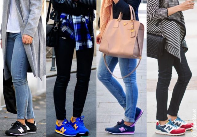 Life isn't perfect but your outfit can be;ankle jeans with sneakers in trend !