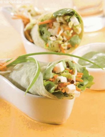 Delicious and Healthy 'Cottage Cheese (Paneer) Wrap' !!!