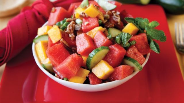 Feel fresh with Mango mint watermelon salad!!!