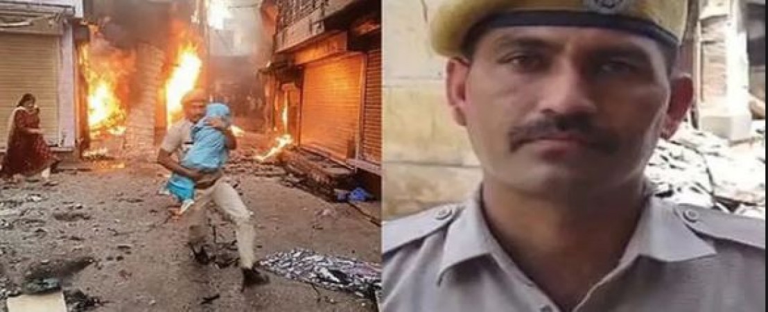 Brave constable rescued innocent from fire, everyone overpraising