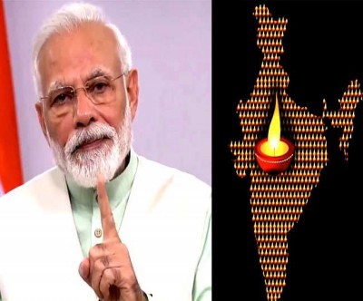 Countrymen lit lamps on PM Modi's appeal, raises 'Bharat Mata ki Jai' slogans