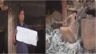 Now Hindus forced to 'flee' from Karauli, posters pasted  in front of their burnt shops