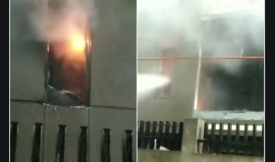 Indore: Fire broke out in a garment showroom, people evacuated safely