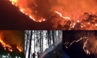 Riotous fire breaks out on Mount Varunavat, forest workers scorched to death