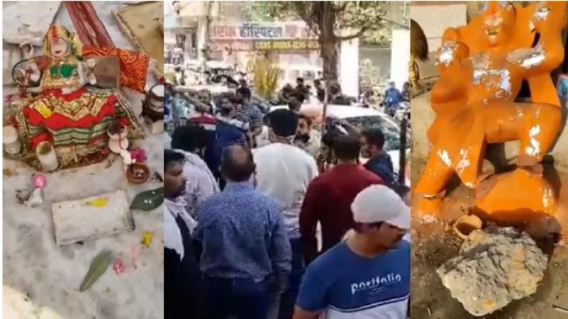 Idols of Goddess Durga and Hanuman were broken in Delhi before Navratri