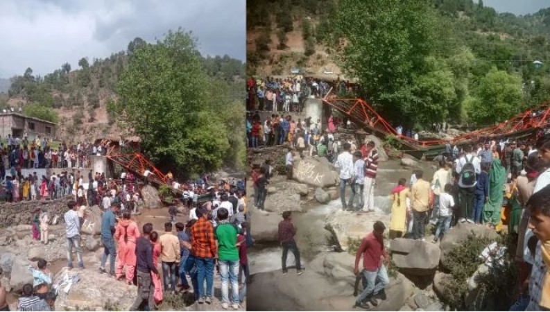 Foot overbridge collapses in Udhampur