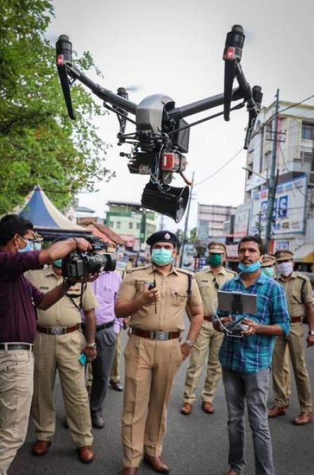 Now Indore police will monitor through drones, FIR will be registered against lockdown violaters