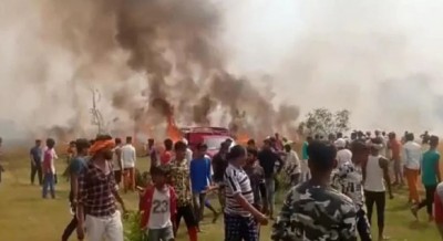 A 'spark' turned into ashes in 225 acres of standing crop, both 'bhasma' of farmers' hard work and earnings
