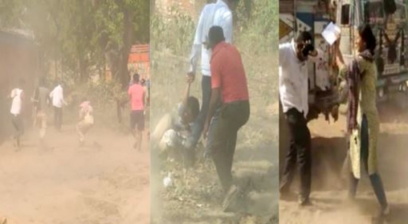 Sand mafia beat up female inspector in public, created ruckus as soon as the video went viral