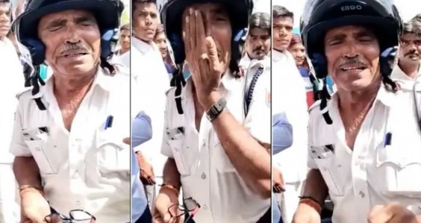 Rajasthan Police constable seen crying bitterly, video goes viral