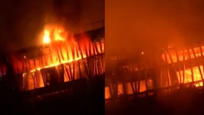 ओरियन बिजनेस पार्क और सिने वंडर मॉल में लगी भयंकर आग, जलकर राख हुई कई गाड़ियां