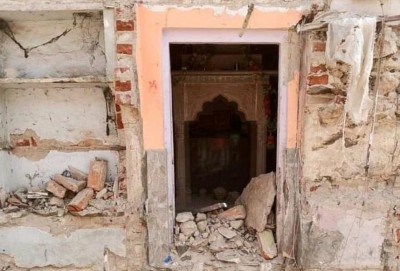 Congress government demolishes three temples in Rajasthan 300 years old, also demolishes idols of Shiva and Hanuman