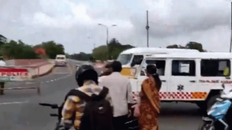 Video: Ambulance stops for VIP convoy, Chennai police trolled on social media