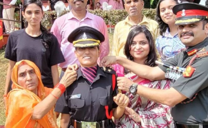 Rekha, wife of Deepak Singh, who was martyred in the Galwan conflict, joined the army