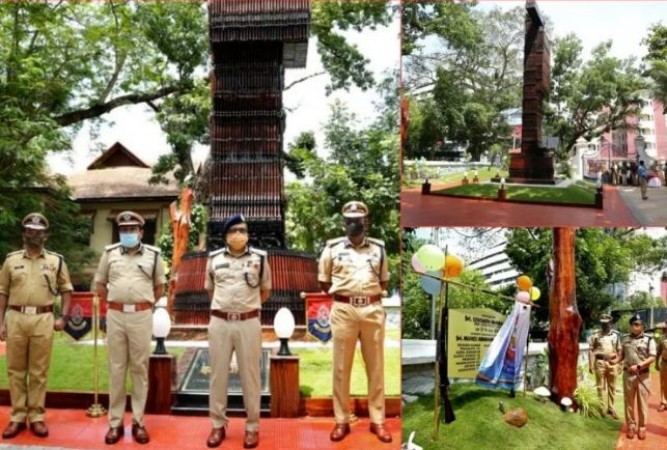 Country's first rifle collage made in Kerala, saluting the creativity of police
