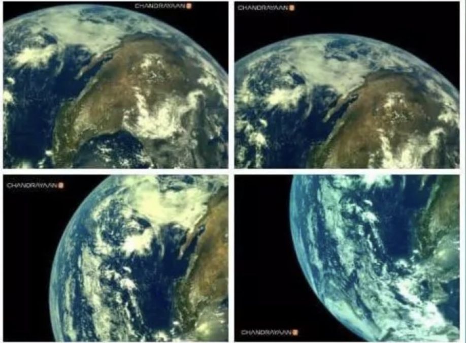 अन्तरिक्ष से ऐसी दिखती है पृथ्वी, Chandrayaan 2 ने भेजी तस्वीरें