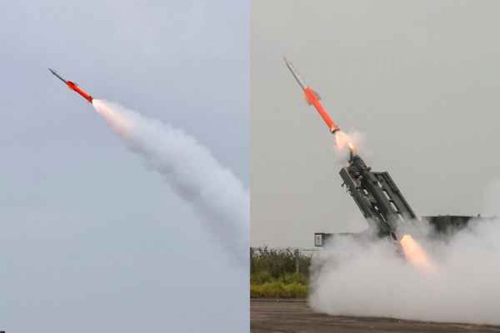 भारत ने जमीन से वायु में मार करने वाली मिसाइलों का किया परीक्षण