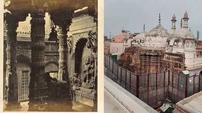 ज्ञानवापी की 155 वर्ष पुरानी तस्वीर, दीवार पर दिखे बजरंग बली, अमेरिका के म्यूजियम में आज भी मौजूद है यह फोटो