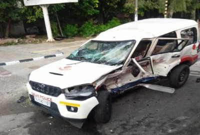 Honda City collides with police jeep, head constable killed