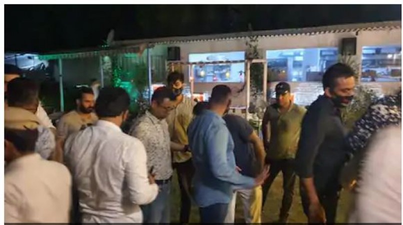 Liquor party organised violating the lockdown norms, police raided