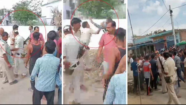 भरे मोहल्ले में पुलिस ने की पत्रकार की पिटाई, मचा बवाल