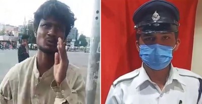 Handicapped youth begging on road, police come forward to help