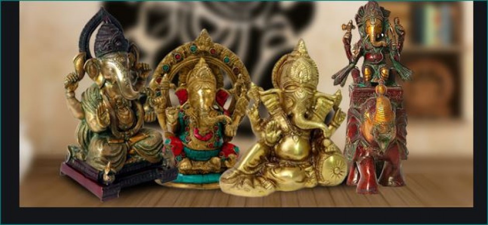 Unique Sanitiser Ganesha idol made on Ganesh Chaturthi