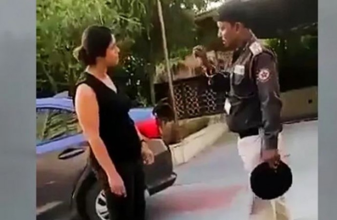 Abusive woman of viral video arrested for misbehaving with guard