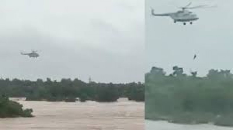 NDRF team managed to evacuate the trapped man in the water of the dam after 24 hours