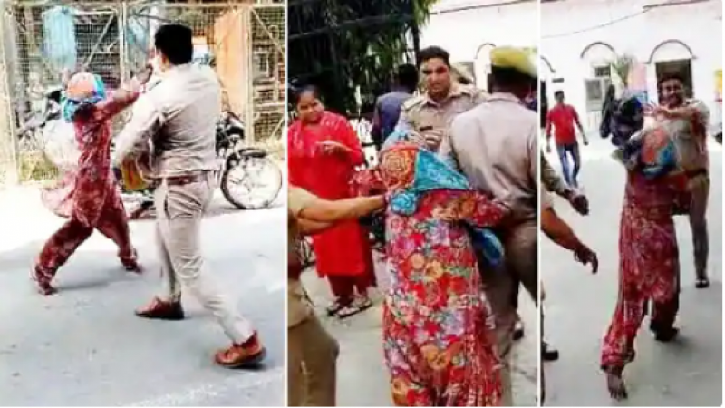 बरेली: SSP ऑफिस के अंदर महिला ने दरोगा को चप्पल-जूतों से पीट डाला, देखती रह गई पुलिस