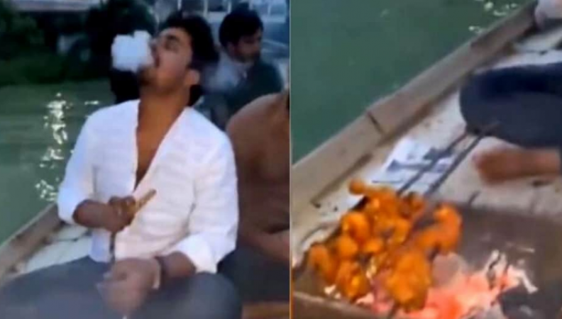 नशे में चूर लड़को ने किया 'महापाप'! 'गंगा' नदी में पकाया चिकन, वीडियो ने मचाया बवाल