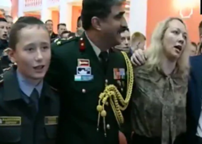 Russian military cadets sing, Ae watan, Humko Teri Kasam,