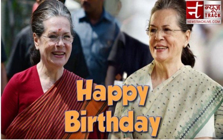 What is Sonia Gandhi's real name, and how did she meet Rajiv Gandhi?