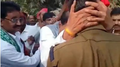 What kind of socialism is this? Akhilesh's MLA assault police officer