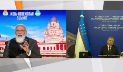 उज्बेकिस्तान के राष्ट्रपति के साथ पीएम मोदी की वर्चुअल बैठक, कहा- आतंकवाद के खिलाफ दोनों देश एकजुट