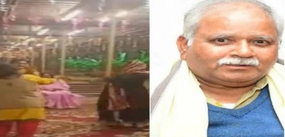MP: BJP workers dance after paying tribute to late senior leader