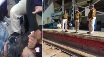 Man trapped between train and platform to save woman's life, and then...