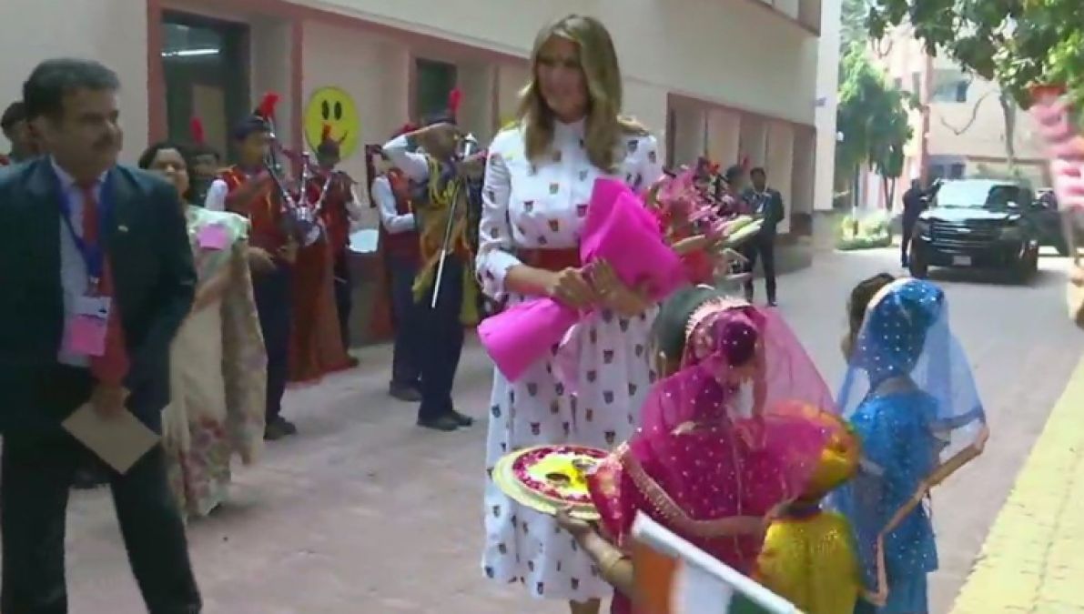 US First Lady reaches Delhi government school, listened children's stories